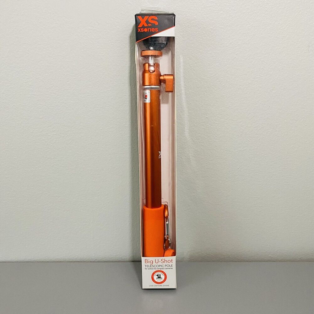 XSORIES Big U-Shot 37" Telescoping Camera Pole Go Pro Tripod Mount Orange